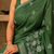 green Embroidered saree