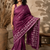purple Embroidered saree