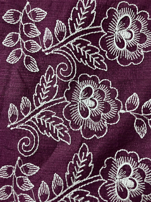 purple Embroidered saree 2