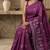 purple Embroidered saree