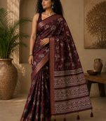 Magenta Saahi printed saree