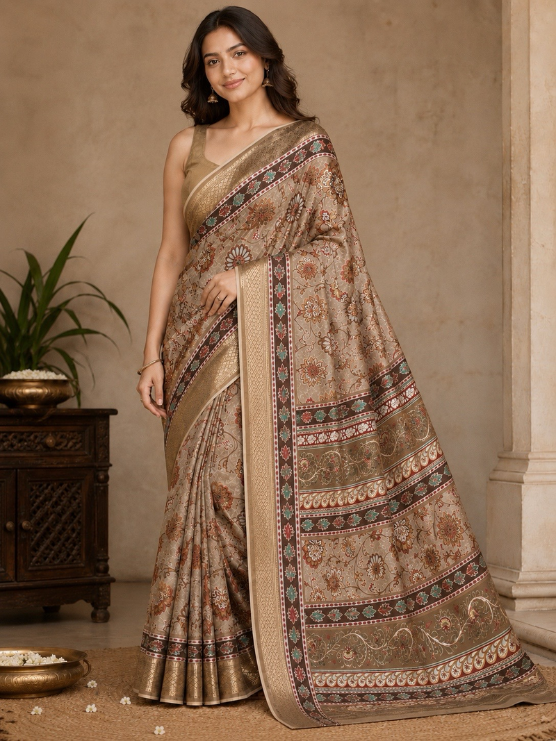 Saahi floral printed saree