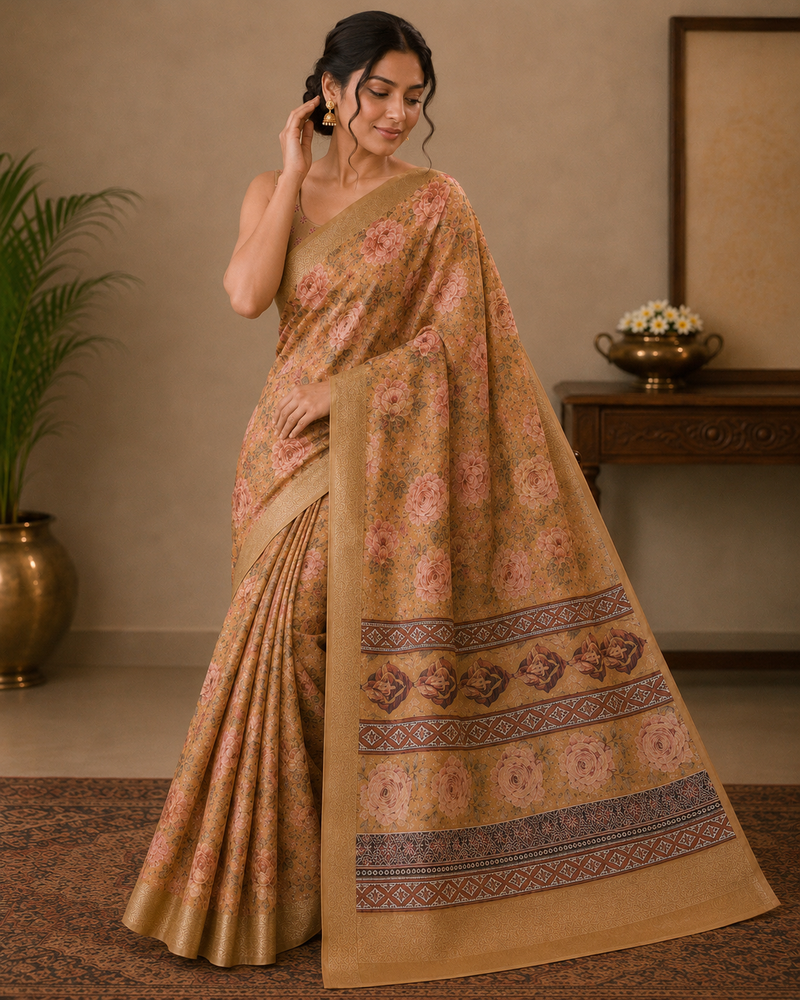 Saahi floral printed saree