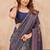 Turquoise blue soft silk blend banarasi jacuard work designer party wear saree with unstitched blouse piece
