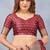 Maroon soft silk blend banarasi jacuard work designer party wear saree with unstitched blouse piece