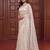 Cream net embroidered saree with sequins work