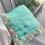 Sea green chiffon embroidered saree with thread work