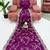 Purple satin embroidered saree with thread work