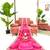 Pink satin embroidered saree with thread work
