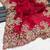 Red silk blend embroidered saree with sequins work