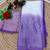 Purple silk blend printed saree with dots print