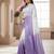 Purple silk blend printed saree with dots print