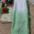 Green silk blend printed saree with dots print