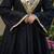 Designer black chinnon sharara suit set with mirror embroidery for women