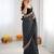 Black georgette printed saree with stripes print