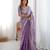 Lavender silk blend embroidered saree with sequins work