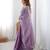 Lavender silk blend embroidered saree with sequins work