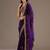 Purple silk blend embroidered saree with sequins work