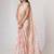 Off white organza printed saree with sequins work