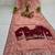 Pink silk blend embroidered saree with thread work