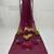 Wine silk blend embroidered saree with thread work