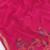 Pink silk blend printed saree with zari work