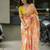 Multicolor linen printed saree with floral print