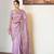 Lavender tissue embroidered saree with thread work