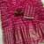 Pink tissue printed saree with stripes print