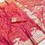 Orange silk blend printed saree with zari work