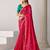Red tissue embroidered saree with thread work
