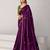 Purple tissue embroidered saree with thread work