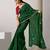 Green tissue embroidered saree with thread work