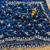 Royal blue silk blend embroidered saree with sequins work