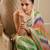 Multicolor silk blend printed saree with sequins work