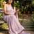 Lavender georgette embroidered saree with sequins work