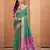GREEN patola zari silk blend saree with blouse