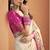 CREAM patola silk blend saree 
