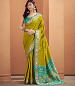  OLIVE patola silk blend saree 