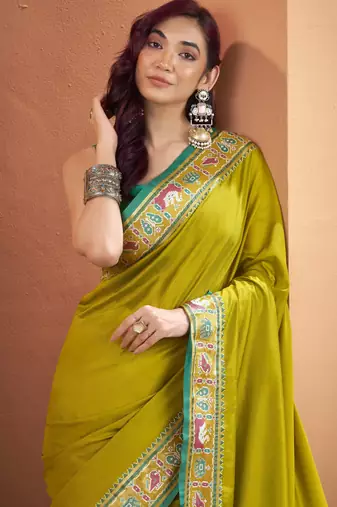  OLIVE patola silk blend saree 