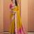 YELLOW patola silk blend saree 