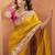 YELLOW patola silk blend saree 