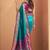 BLUE patola silk blend saree 