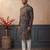 Mens viscose rayon multi abstract printed kurta