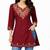 Maroon embroidered cotton short kurti 
