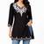 Black embroidered cotton short kurti 