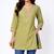 Olive embroidered cotton short kurti 