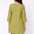 Olive embroidered cotton short kurti 