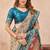 Beige soft silk blend banarasi jacuard work designer party wear saree with unstitched blouse piece