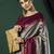 Grey silk blend woven saree